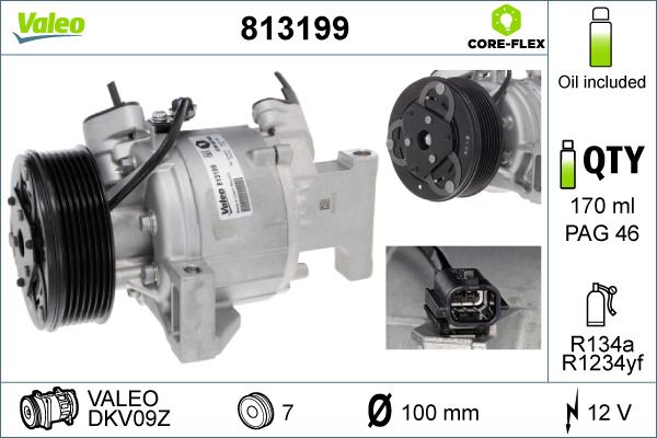 Sprężarka, klimatyzacja VALEO 813199