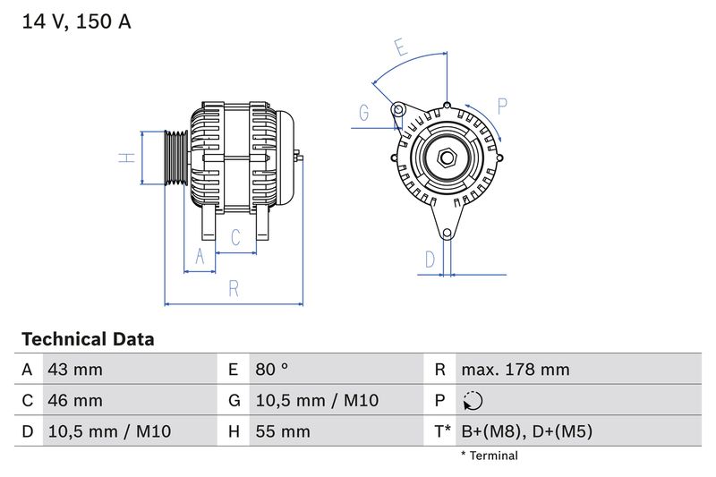Alternator BOSCH 0 986 041 930