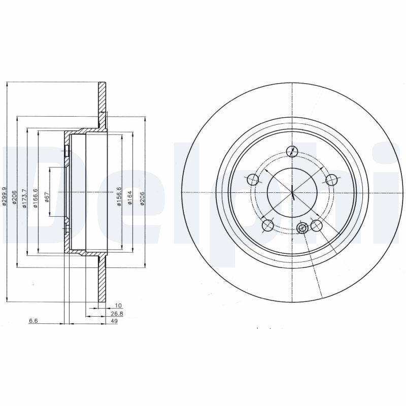 Tarcza hamulcowa DELPHI BG4153C