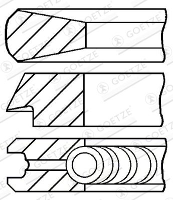 Zestaw pierścieni tłokowych Goetze Engine 08-108200-00