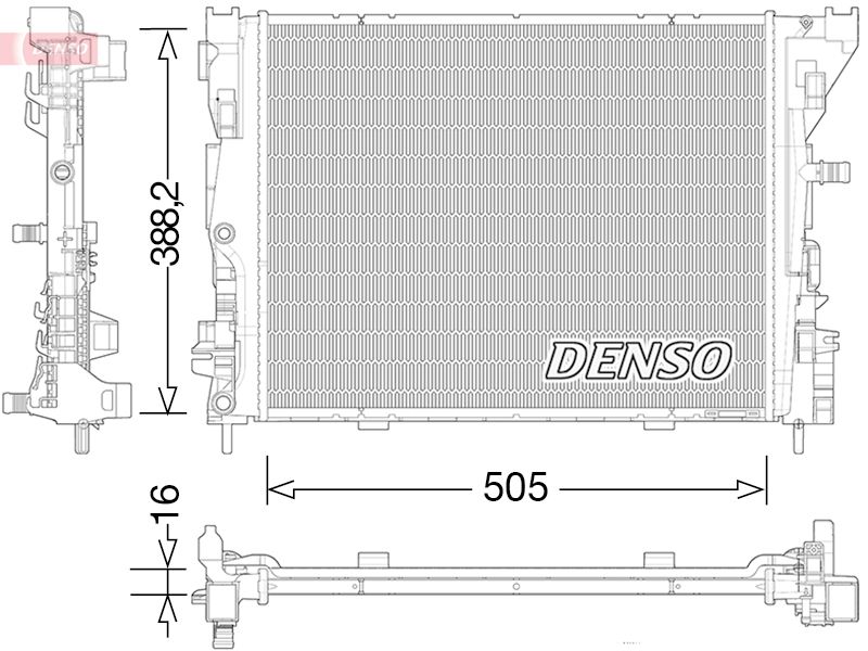Chłodnica, układ chłodzenia silnika DENSO DRM23035