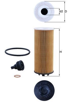 Filtr oleju MAHLE OX1238D
