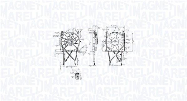 Wentylator, chłodzenie silnika MAGNETI MARELLI 069422863010