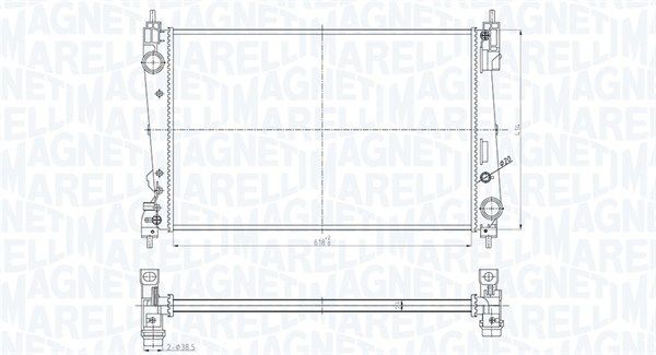 Chłodnica, układ chłodzenia silnika MAGNETI MARELLI 350213184300