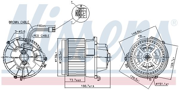 Wentylator wewnętrzny NISSENS 87599