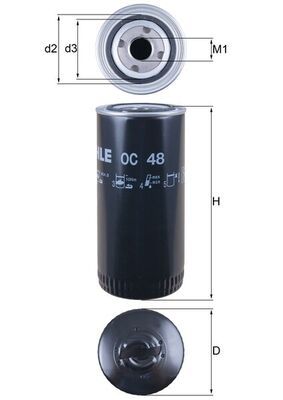 Filtr oleju MAHLE OC48