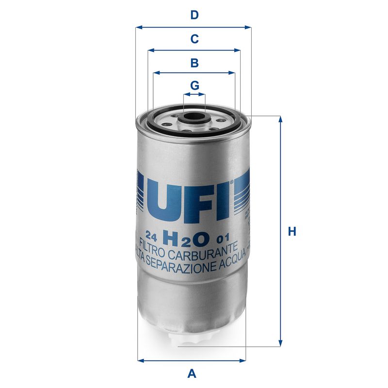 Filtr paliwa UFI 24.h2o.01