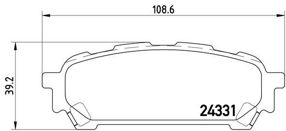 Zestaw klocków hamulcowych, hamulce tarczowe BREMBO P 78 014