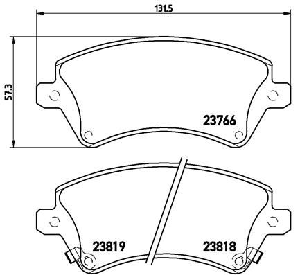 Zestaw klocków hamulcowych, hamulce tarczowe BREMBO P 83 064