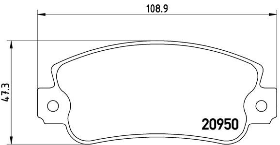 Zestaw klocków hamulcowych, hamulce tarczowe BREMBO P 23 021