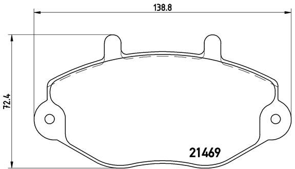 Zestaw klocków hamulcowych, hamulce tarczowe BREMBO P 24 033