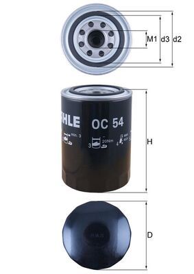 Filtr oleju MAHLE OC54