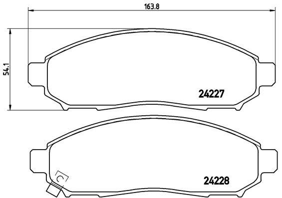 Zestaw klocków hamulcowych, hamulce tarczowe BREMBO P 56 059