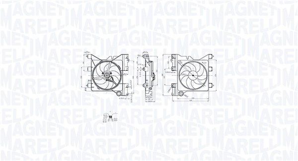 Wentylator, chłodzenie silnika MAGNETI MARELLI 069422852010