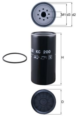Filtr paliwa MAHLE KC200