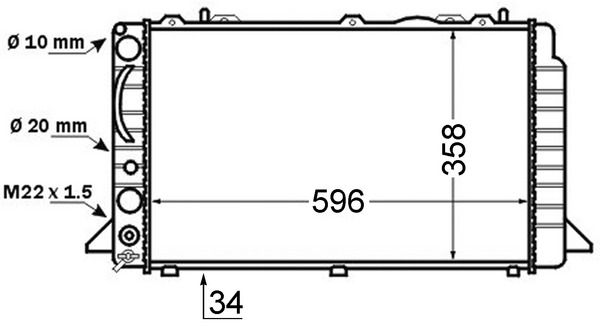 Chłodnica, układ chłodzenia silnika MAHLE CR396000S