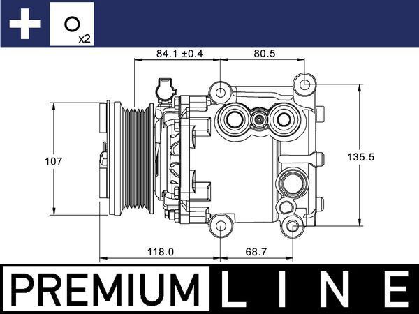 Sprężarka, klimatyzacja MAHLE acp 1336 000p