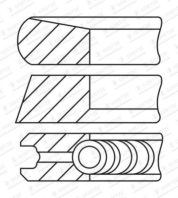 Zestaw pierścieni tłokowych Goetze Engine 08-443100-00