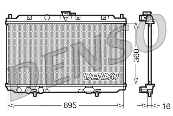 Chłodnica, układ chłodzenia silnika DENSO DRM46012