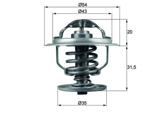 Termostat, płyn chłodzący MAHLE TX10987D