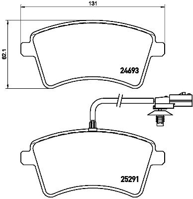 Zestaw klocków hamulcowych, hamulce tarczowe BREMBO P 68 058