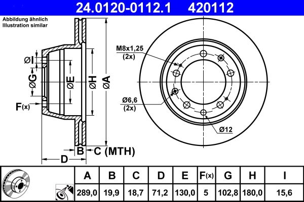 Tarcza hamulcowa ATE 24.0120-0112.1