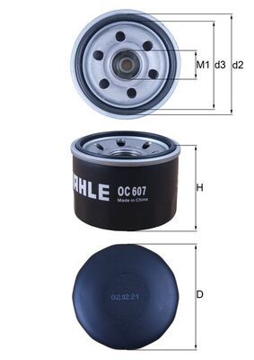 Filtr oleju MAHLE OC607