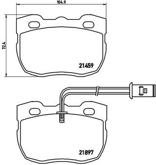 Zestaw klocków hamulcowych, hamulce tarczowe BREMBO P 44 004