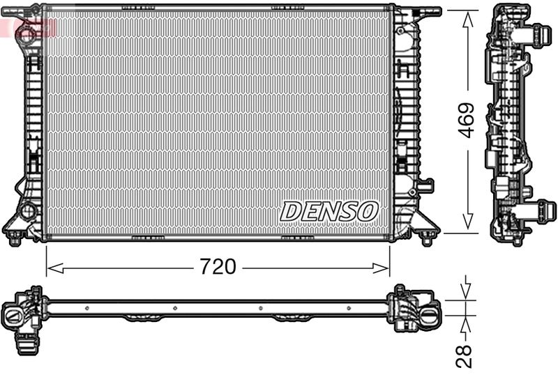 Chłodnica, układ chłodzenia silnika DENSO DRM02022