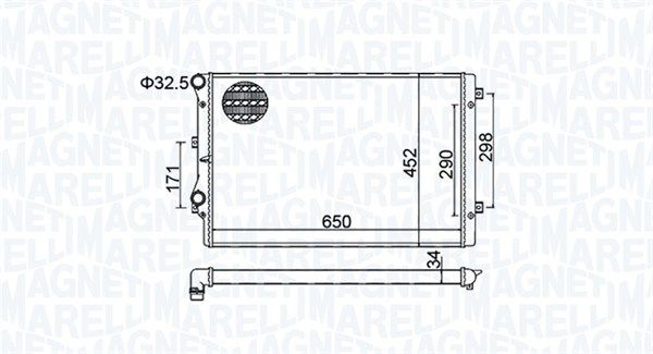 Chłodnica, układ chłodzenia silnika MAGNETI MARELLI 350213157800