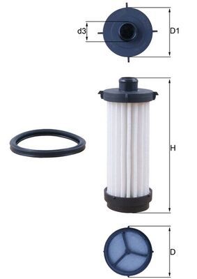 Filtr hydrauliczny, automatyczna skrzynia biegów KNECHT HX 232D