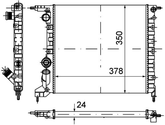 Chłodnica, układ chłodzenia silnika MAHLE CR615000P