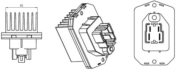 Regulator, wentylator nawiewu do wnętrza pojazdu MAHLE ABR76000S