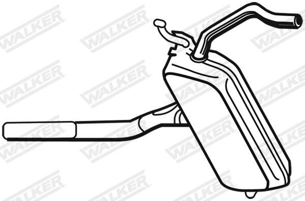 Tłumik środkowy WALKER 21479