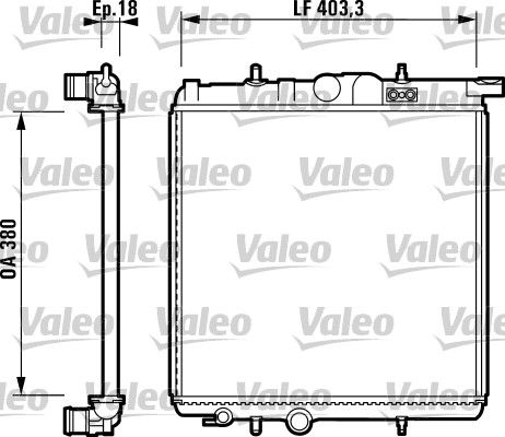 Chłodnica, układ chłodzenia silnika VALEO 732885