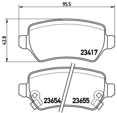 Zestaw klocków hamulcowych, hamulce tarczowe BREMBO P 59 038