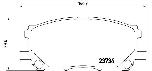 Zestaw klocków hamulcowych, hamulce tarczowe BREMBO P 83 067