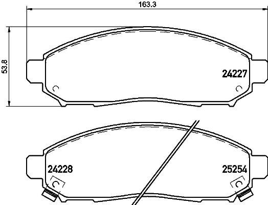 Zestaw klocków hamulcowych, hamulce tarczowe BREMBO P 56 096