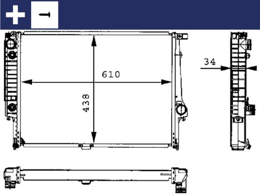 Chłodnica, układ chłodzenia silnika MAHLE cr 326 001s