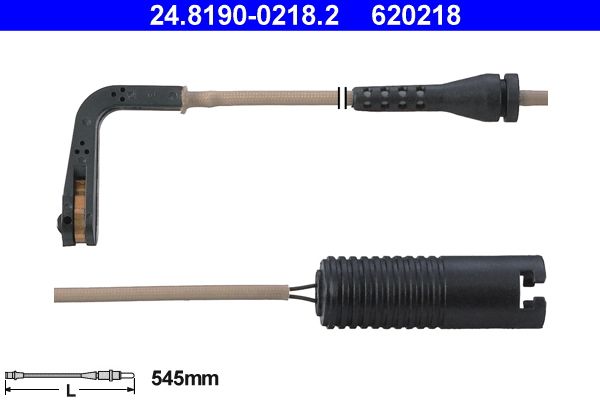 Styk ostrzegawczy, zużycie okładzin hamulcowych ATE 24.8190-0218.2