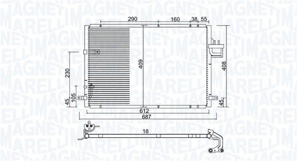 Skraplacz, klimatyzacja MAGNETI MARELLI 350203979000