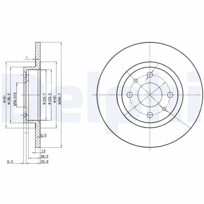Tarcza hamulcowa DELPHI BG2411