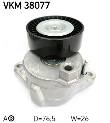Rolka napinacza, pasek klinowy wielorowkowy SKF VKM 38077