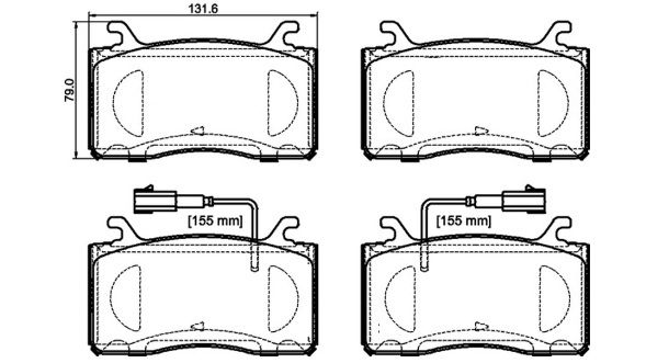 Zestaw klocków hamulcowych, hamulce tarczowe BREMBO P 23 185