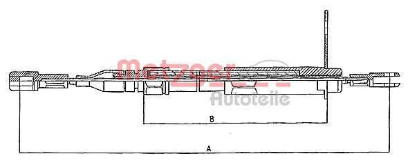 Cięgło, hamulec postojowy METZGER 10.943
