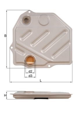 Filtr hydrauliczny, automatyczna skrzynia biegów MAHLE HX46