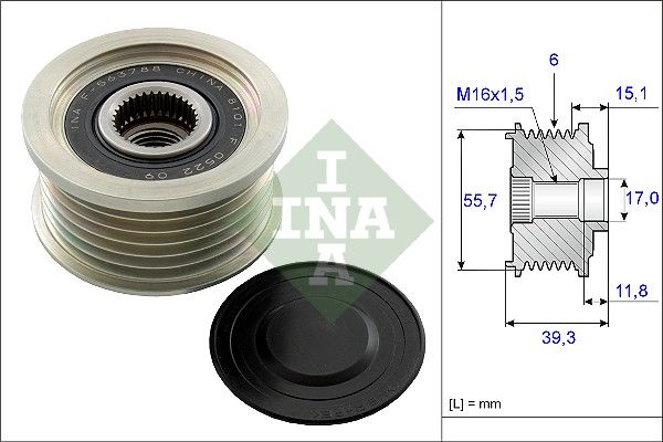 Alternator - sprzęgło jednokierunkowe INA 535 0249 10