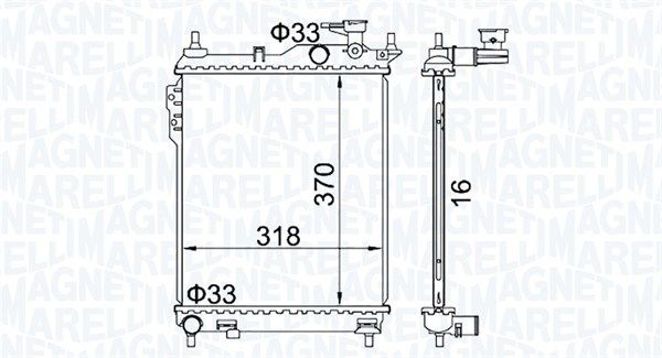 Chłodnica, układ chłodzenia silnika MAGNETI MARELLI 350213162400