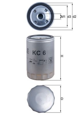 Filtr paliwa MAHLE KC6