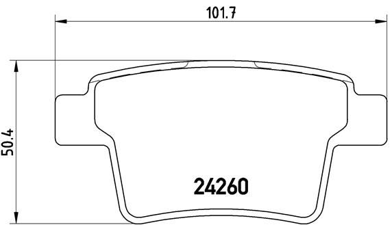 Zestaw klocków hamulcowych, hamulce tarczowe BREMBO P 24 063